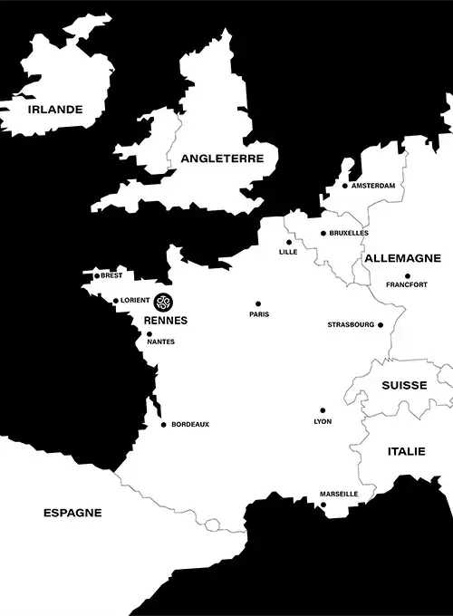 La Janais si situe à Rennes Métropole, en Bretagne, environ à mi-chemin entre Paris et Brest